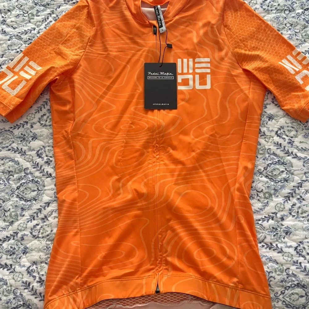 Orange Cycling Jersey by Pedal Mafia - Picture 1 of 4